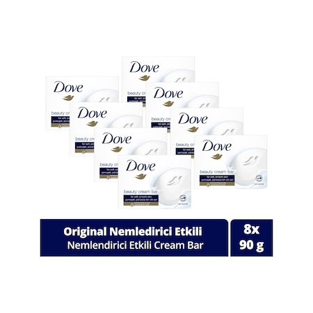 Dove Beauty Cream Bar Original Nemledirici Etkili Sabun 8 x 90 G