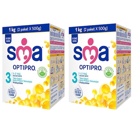 Sma 3 Optipro Probiyotik Devam Sütü 1 - 3 Yaş 2 X 1000 G