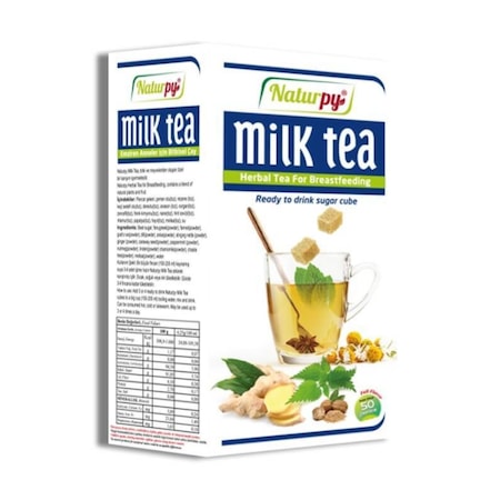 Naturpy Milk Tea Emziren Anneler İçin Bitkisel Küp Çay 100 x 2.5 G