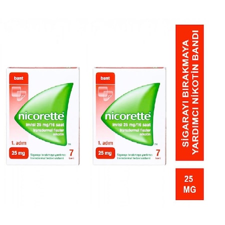 Nicorette 1.Adım 25 mg Nikotin Bandı 2 Lİ PAKET