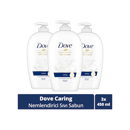 Dove Caring 1/4 Nemlendirici Krem Etkili Sıvı Sabun Nemlendirici 3 x 450 ML