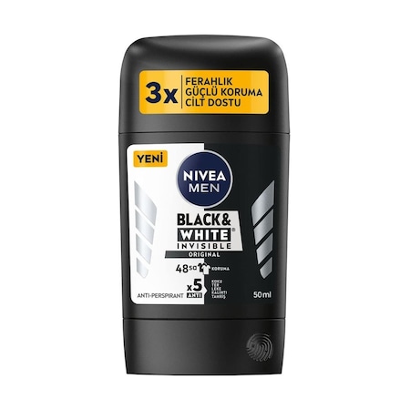 Nivea Men Black & White Invisible Original Erkek Stick Deodorant 50 ML