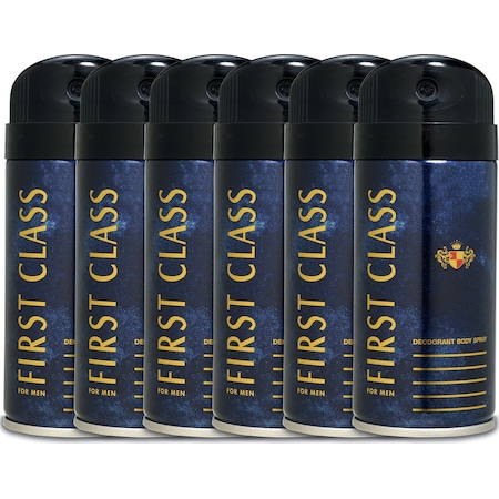 First Class Erkek Sprey Deodorant 6 x 150 ML