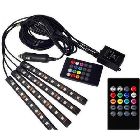 Ayak Altı Aydınlatma Led Araç Içi Sese Duyarlı Rgb Led Kumandalı (540120184)