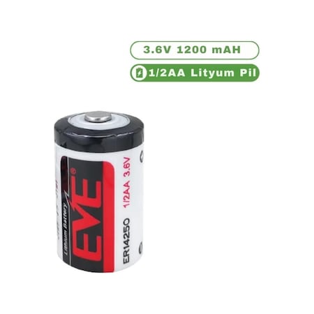 Eve Er14250 3.6v 1200mah 1/2 Aa Lityum Kısa Pil