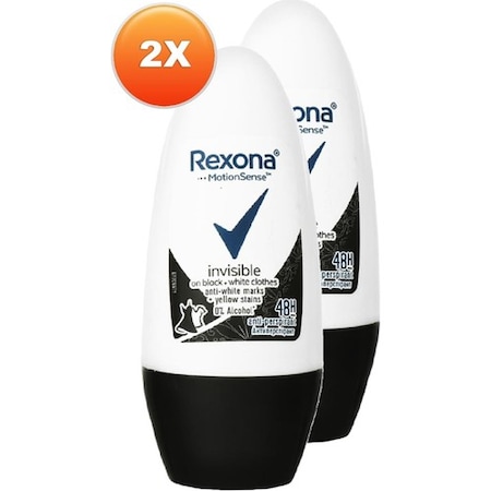 Rexona Invisible Black+White Kadın Roll-On Deodorant 50 ML x 2