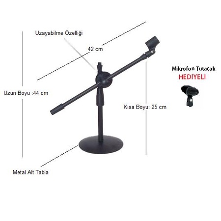 Best Akrobat Kürsü Mikrofon Sehpası - Mikrofon Standı- Küçük Boy
