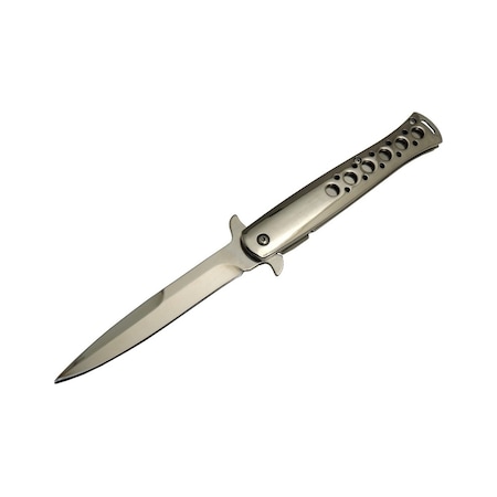 Tac-force 1111wy Gri Yunuslu Kamp Çakı 23cm - Yarı Otomatik, Metal Sap, Kemerlikli