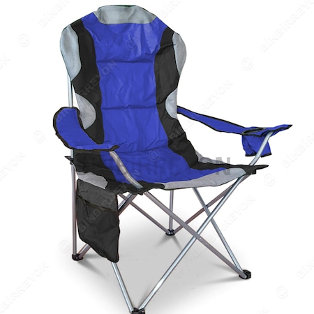 Kamp Sandalyesi Kamp Koltuğu Xxl Kalın Profil 120kg Ha043 Mavi HA0431