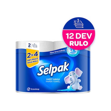 Selpak® Dev Rulo Kağıt Havlu 12'li