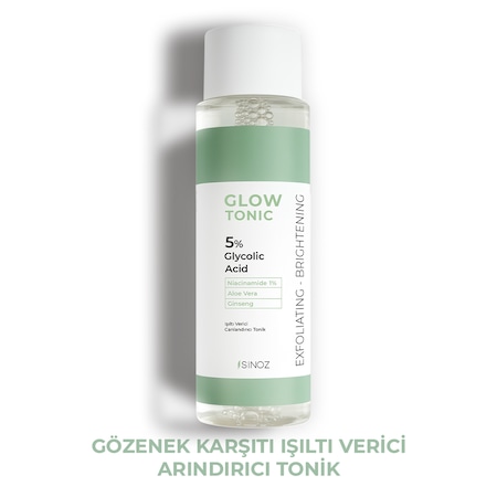 Sinoz %5 Glikolik Asitli Gözenek Sıkılaştırıcı Peeling Etkili Arındırıcı Glow Tonik 200 ML