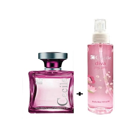 Cecile Diva Kadın Parfüm EDT 100 ML + Body Mist 150 ML