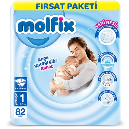 Molfix Fırsat Paketi Yenidoğan 1 Beden 82 Adet MOL-845613
