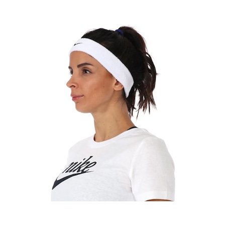 Nike Swoosh Headband Unisex Beyaz Antrenman Saç Bandı N.nn.07.101.os