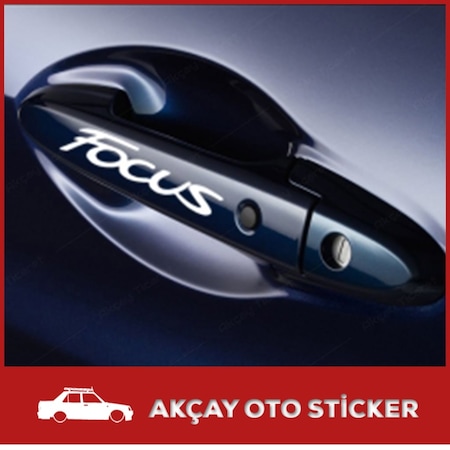 (6 Adet) Ford Focus Kapı Kolu Sticker Focus Sticker Oto Sticker