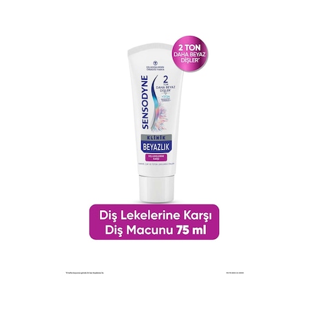 Sensodyne Klinik Beyazlık Diş Lekelerine Karşı Diş Macunu 75 ML