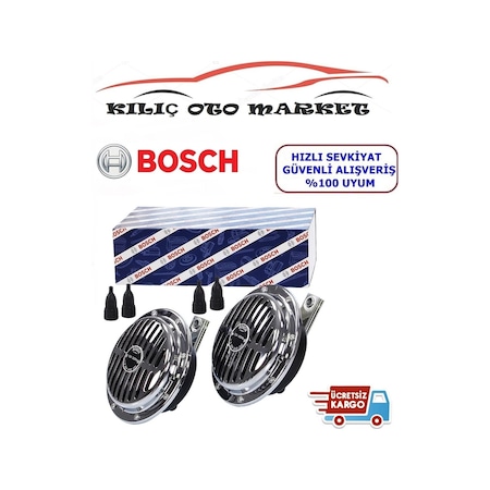 Bosch Büyük Kafa Krom Korna 12 V