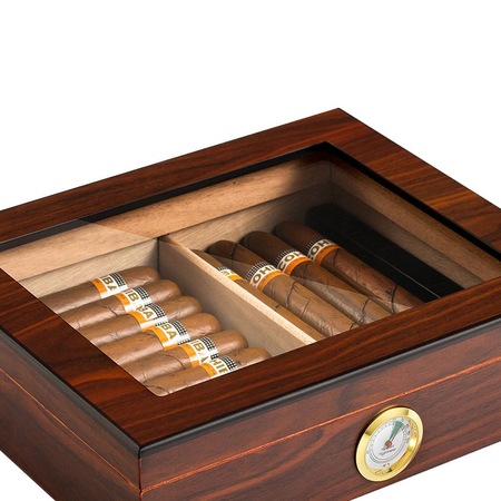 Falconetti Kahverengi Camlı Humidor Puro Kutusu Rc06khv