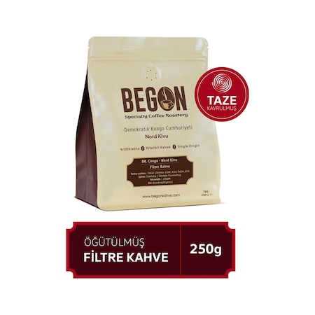 Begon Kahve Nord Kivu Nitelikli Filtre Kahve Öğütülmüş 250 G