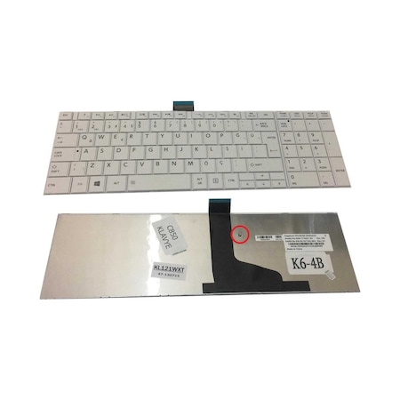 Toshiba Uyumlu 9Z.N7Usu.006. 9Z.N7Usu.00A Notebook Klavye Beyaz.