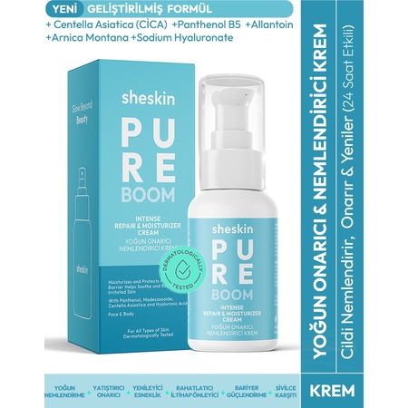 Sheskin Pure Boom Yoğun Onarıcı ve Yenileyici Nemlendirici Krem 50 ML