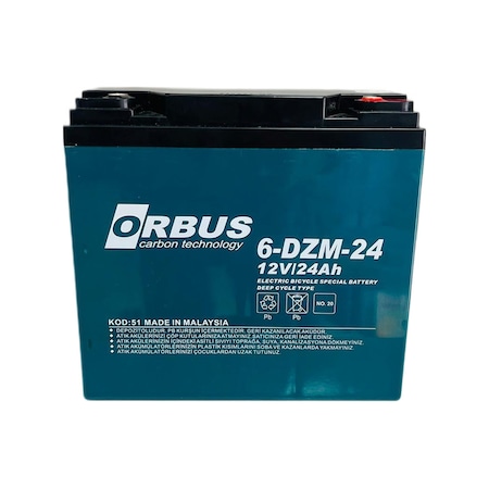 Orbus 12v 24 Ah Elektirkli Bisiklet Aküsü 2024.02 Yeni Tarihli