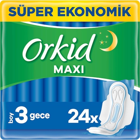 Orkid Maxi Hijyenik Ped Gece 24'lü