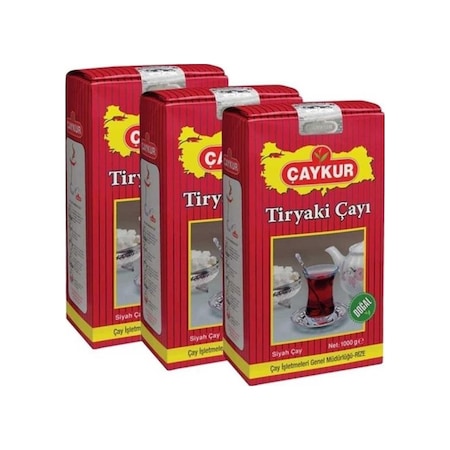 Çaykur Tiryaki Siyah Dökme Çay 3 x 1 KG