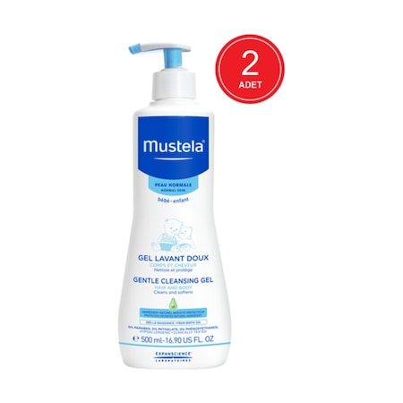 Mustela Gentle Cleansing Gel Yenidoğan Bebek Şampuanı 2 x 500 ML