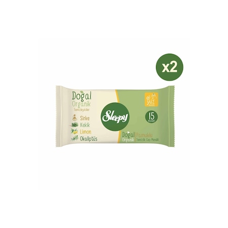 Sleepy Doğal Organik Temizlik Cep Mendil 2 X 10'Lu Paket 300 Yaprak