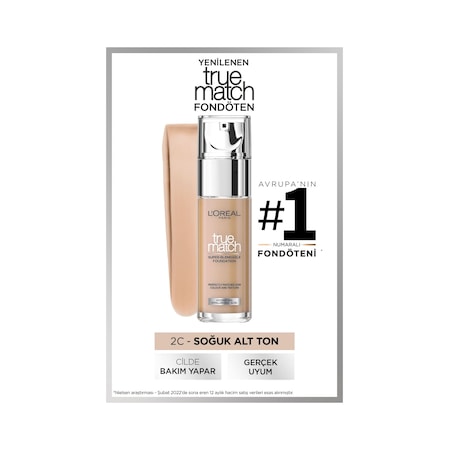 L'Oreal Paris True Match Bakım Yapan Fondöten 2R2C Rose Vanilla 30 ML