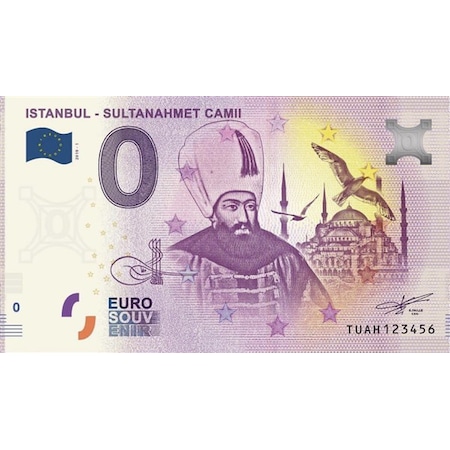 0 Euro Hatıra ve Parası - Sultanahmet Camii 2019 Föylü