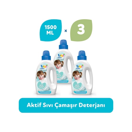 Uni Baby Hipoalerjenik Sıvı Çamaşır Deterjanı 3 x 1500 ML