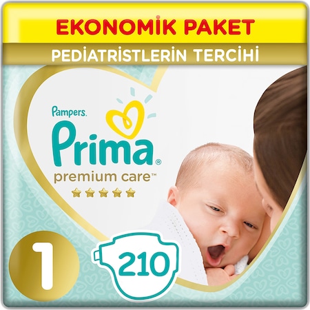 Prima Bebek Bezi Premium Care Yenidoğan 1 Beden 3 x 70 210 Adet