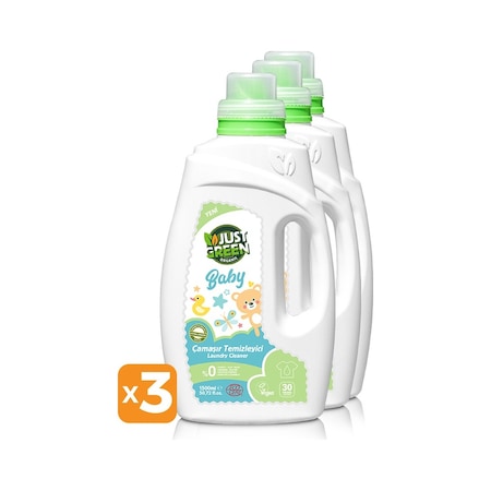 Just Green Organic Baby Çamaşır Temizleyici 3 x 1500 ML