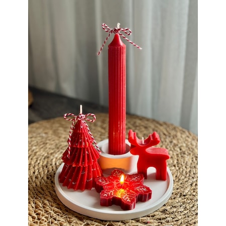 Kübra Design Candles Yılbaşı Özel Seri Hediyelik Kokulu Mum Seti