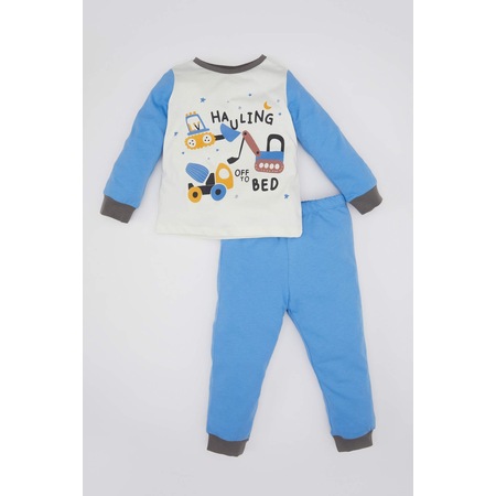 Defacto Erkek Bebek Araç Baskılı Uzun Kollu Penye Pijama Takımı A9000a524sper105