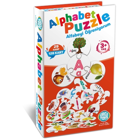 Circle Toys Alphabet Puzzle Eğitici Alfabe Zeka Kartları Eğitici CIRCLE 009