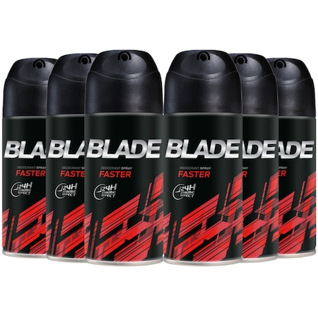 Blade Faster Erkek Sprey Deodorant 6 x 150 ML