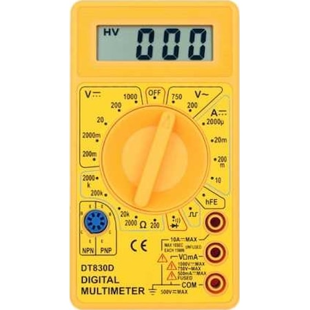 Dt-830d Dijital Multimetre - Sarı