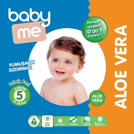 Baby Me Aloe Vera Bebek Bezi 5 Numara Junior 50 Adet
