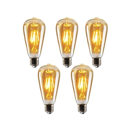 Edison St64 Flamanlı Rustik 4w Dekoratif Led Ampul 5'li Vintage