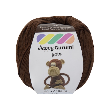 Happy Yarn Happy Gurumi Amigurumi Örgü İpi 50gr 130m Kahverengi