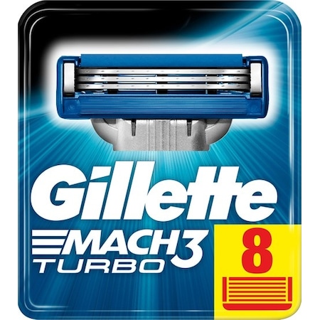 Gillette Mach 3 Turbo Yedek Tıraş Bıçağı 8'li Karton Paket