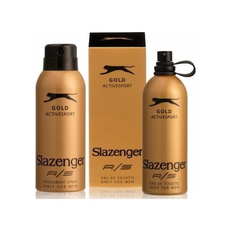 Slazenger Gold Active Sport Erkek Parfüm EDT 125 ML + Sprey Deodorant 150 ML