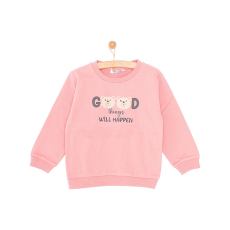 HelloBaby Basic Az Şardonlu Ayıcık Desenli Sweatshirt Kız Bebek