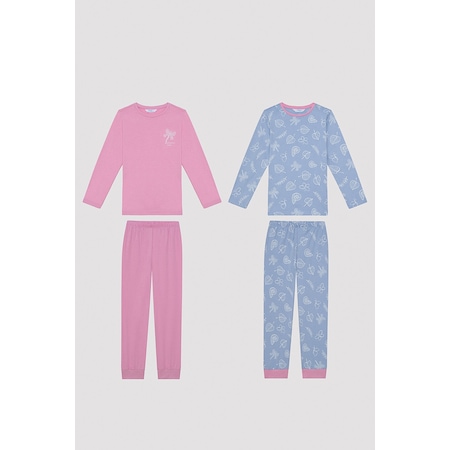Penti Kız Çocuk Çok Renkli 2li Pijama Takımı
