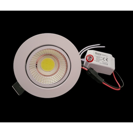 5 Watt Cob Led Spot Beyaz Kasa Beyaz Işık Trafolu 5W Metal