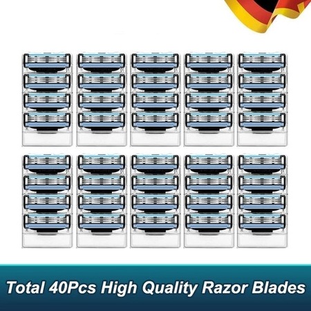 Joyhub 40 Adet Gillette Mach3 Turbo Uyumlu Tıraş Bıçağı Başlığı - Erkekler İçin Güvenli Tıraş Seti Renkli Tıraş Makinesi Eleği Hwxl00