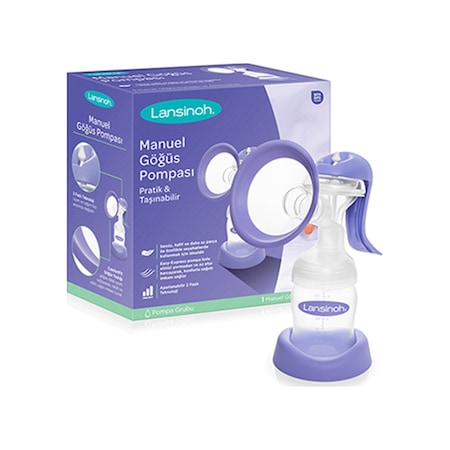 Lansinoh Breast Pump Manuel Tekli Göğüs Pompası Mor